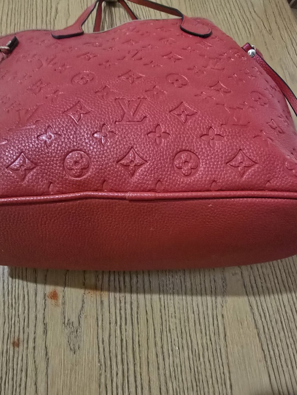 Red Faux Leather Tote Bag No Brand - Picture 4 of 8
